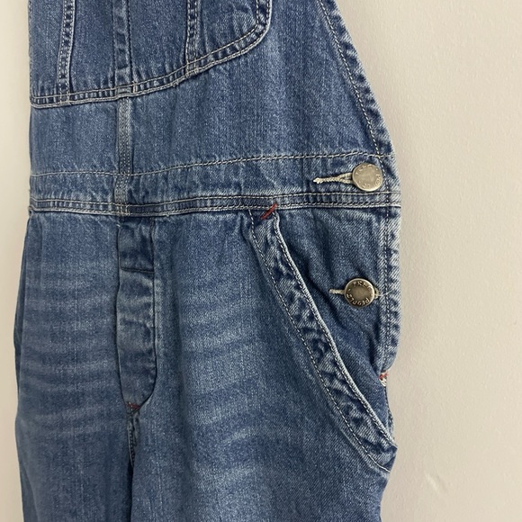 We the Free Denim Bib Overalls Size 26 Blue Jeans Cotton Festival Boho Hippie - Picture 5 of 10